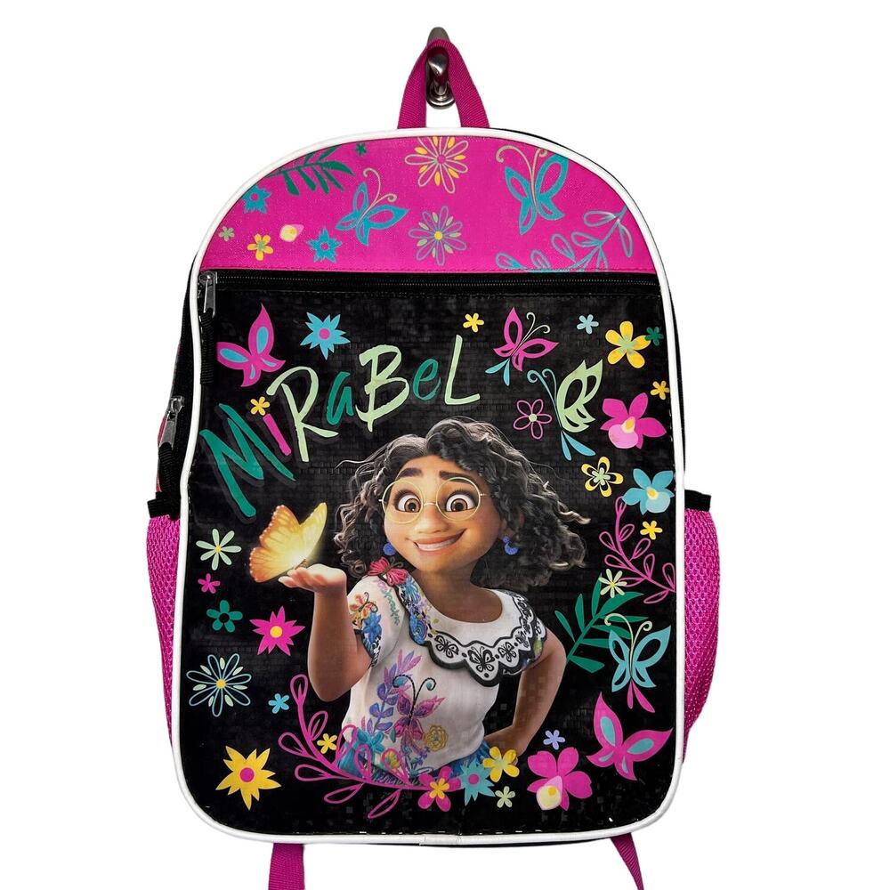 Disney Encanto Girls Mirabel 17"‎ Backpack Pink Black Book Bag School Vacation